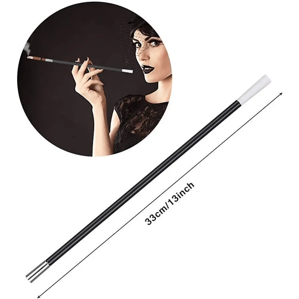 🤍✨ 6PCS 1920s White Accessories Flapper Great Gatsby Retro Costume Set NEW